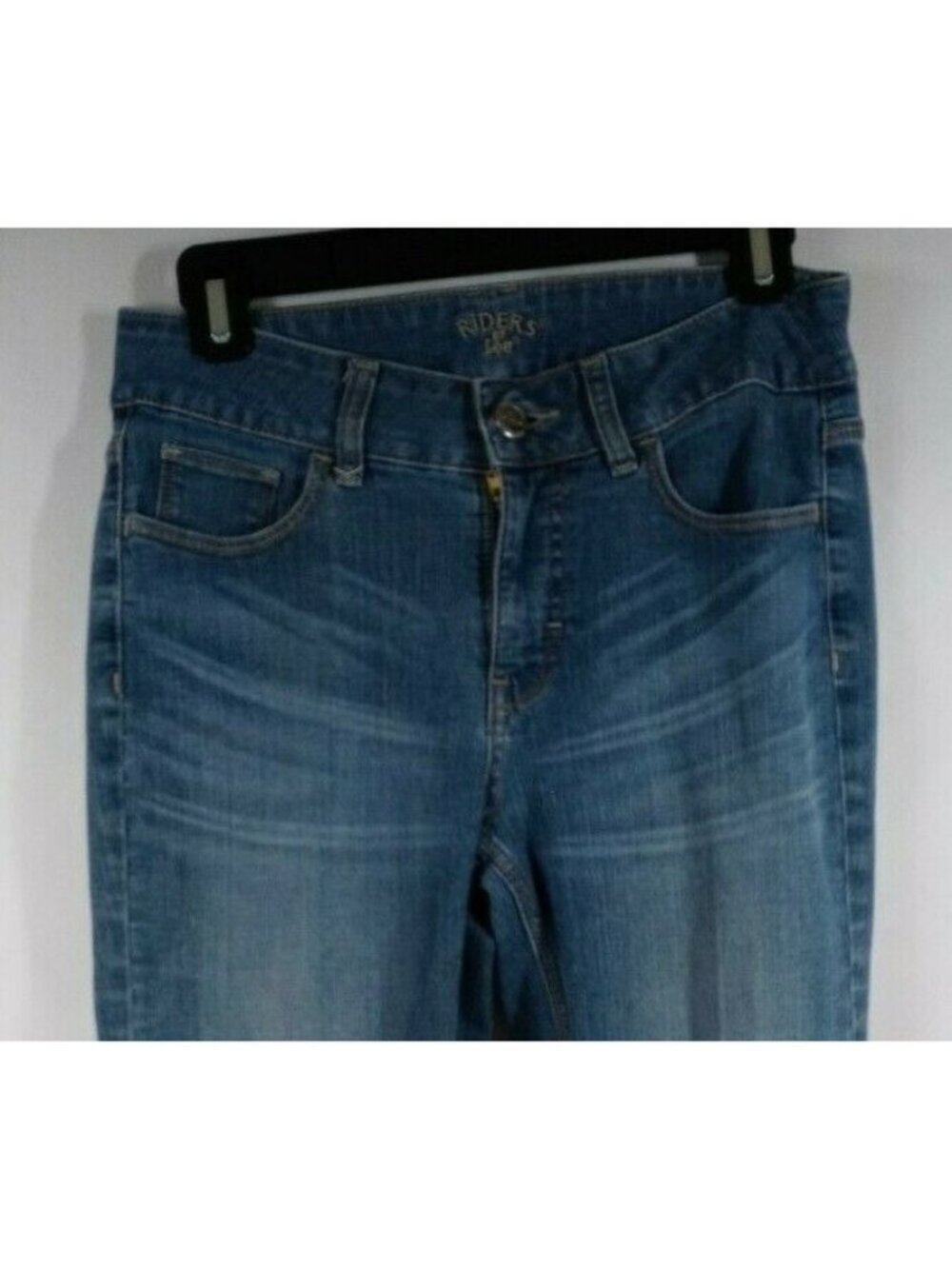 Riders By Lee Women's Embroidered Studded Distressed Whiskered Jeans 28x30 - Picture 4 of 8